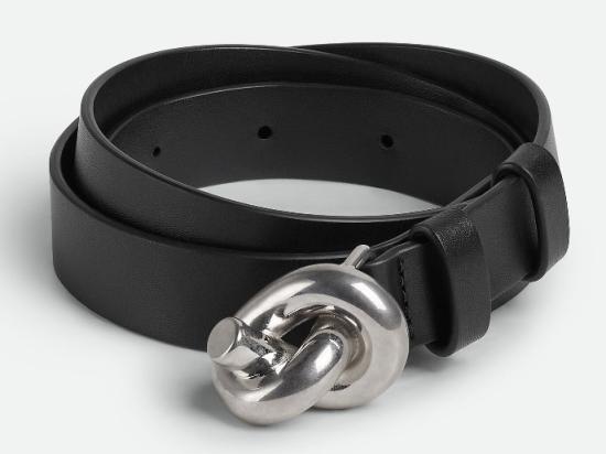  보테가베네타 레귤러 벨트 754139VALKO 8803 BLACK SILVER