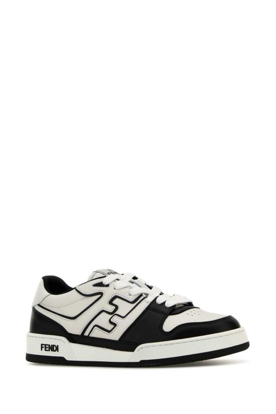26FW 펜디 매치 레더 로우탑 스니커즈 7E1643AOMN F0E7C NERO BIANCO NERO NER - FENDI