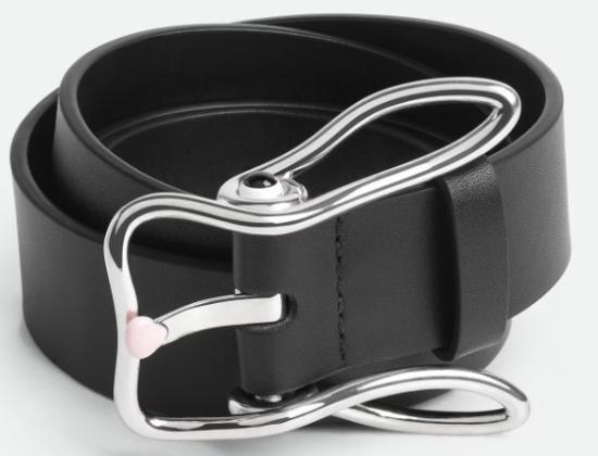 25SS 보테가베네타 가죽 벨트 826856VALKO 8803 BLACK