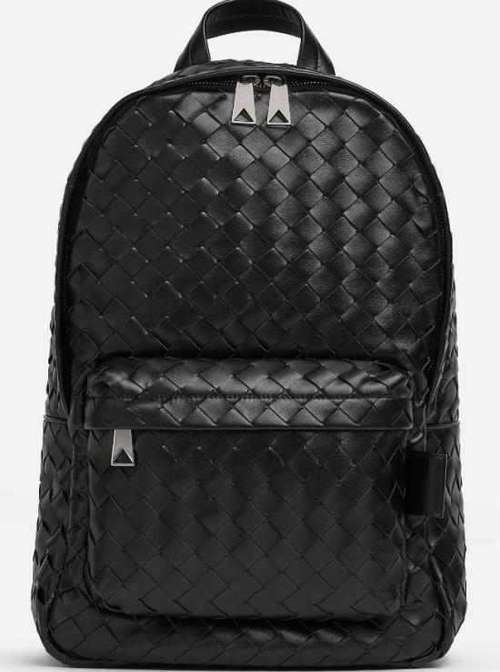 26FW 보테가베네타 스몰 인트레치아토 백팩 730728V2HL2 8803 Black silver 8803