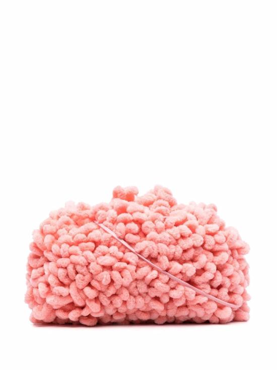  보테가베네타 미니 셔닐 파우치 크로스 백 585852V1QA1 5925 MARSHMALLOW 5925