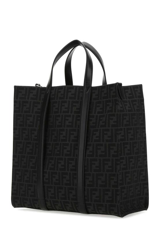 26FW 펜디 FF 자카드 패브릭 쇼퍼백 7VA390AG0M F0NPN ASFALTO NERO PALLAD - FENDI