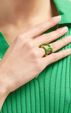  보테가베네타 반지 732160V5081 3708 PARAKEET 3708