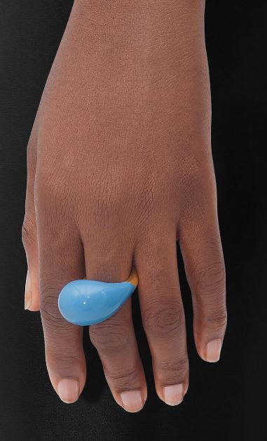  보테가베네타 반지 731886VAHU4 3914 Pale blue 3914 - BOTTEGA VENETA