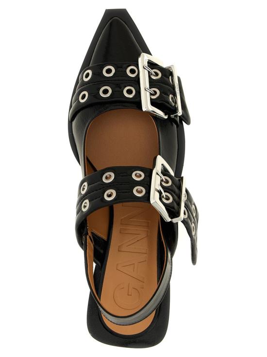 25FW 가니 버클 플랫 슈즈 S2730099 Black - GANNI