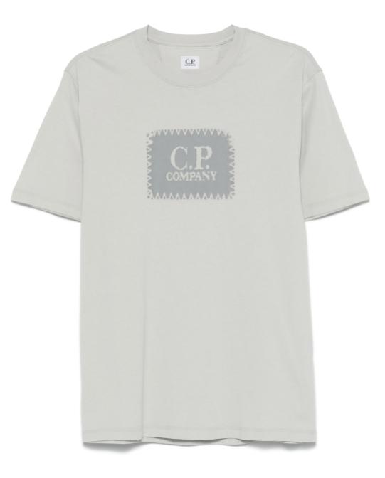 25SS 씨피 컴퍼니 반팔 티셔츠 18CMTS029A 005100W 800 BLUE FOX DOM - C.P. COMPANY