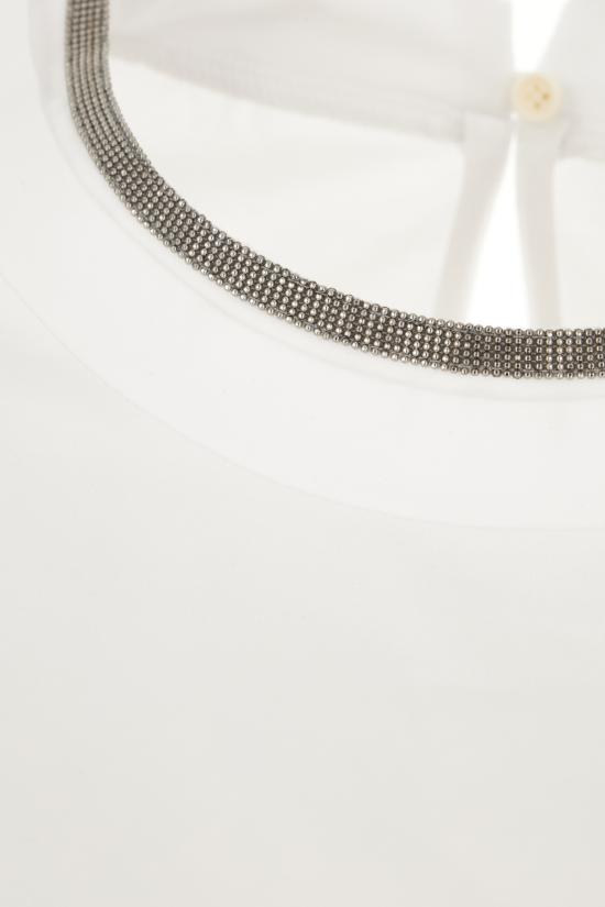 26SS 브루넬로 쿠치넬리 콘트라스트 트림 코튼 티셔츠 M0T18BD200 C159 Bianco - BRUNELLO CUCINELLI