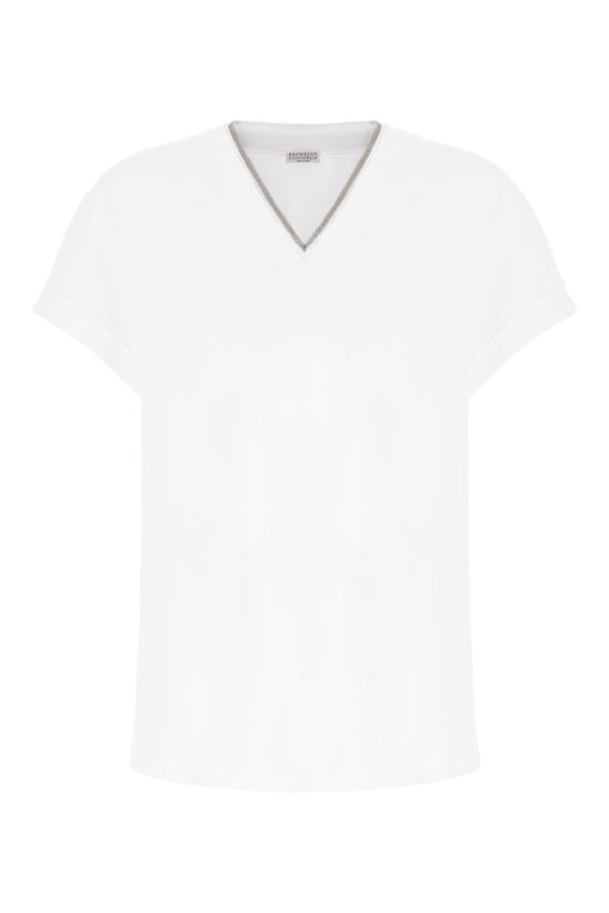 26SS 브루넬로 쿠치넬리 모닐리 브이넥 코튼 M0T18BD222 C159