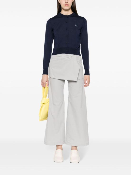 25SS 메종키츠네 베이비 폭스 패치 레귤러 가디건 MW00507 KT1036P492 Blue - MAISON KITSUNE