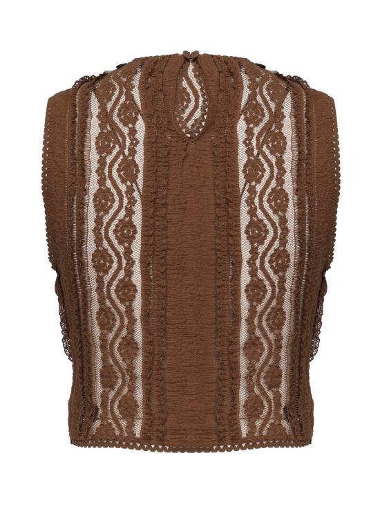 25SS 차로루이즈 민소매 티셔츠 255101 BROWN Brown - CHARORUIZ