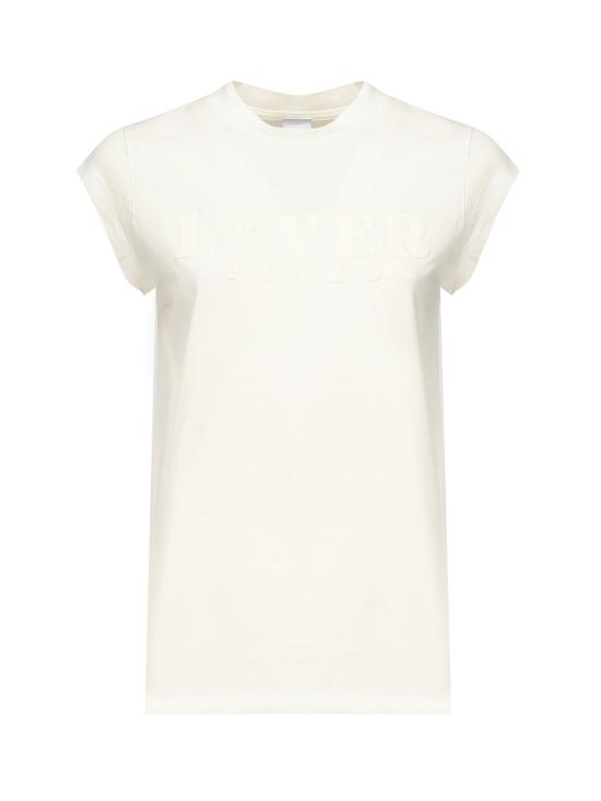 25SS 핑코 반팔 티셔츠 104603 A2D1Z05 Off white