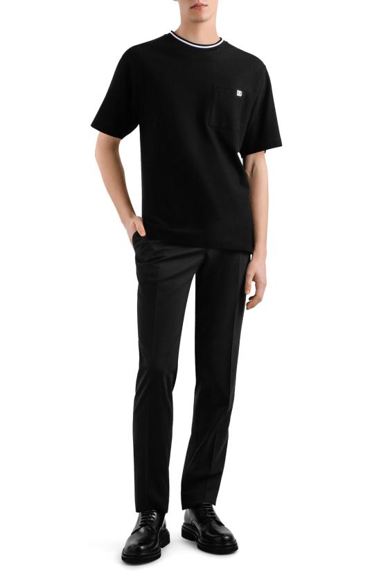 25FW 돌체앤가바나 반팔 티셔츠 G8ST3ZHU7UT N0000 Black - DOLCE & GABBANA