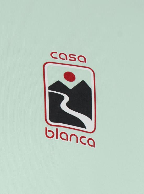 25FW 카사블랑카 반팔 티셔츠 MPF25JTS04403MINTJERSEY Green - CASABLANCA