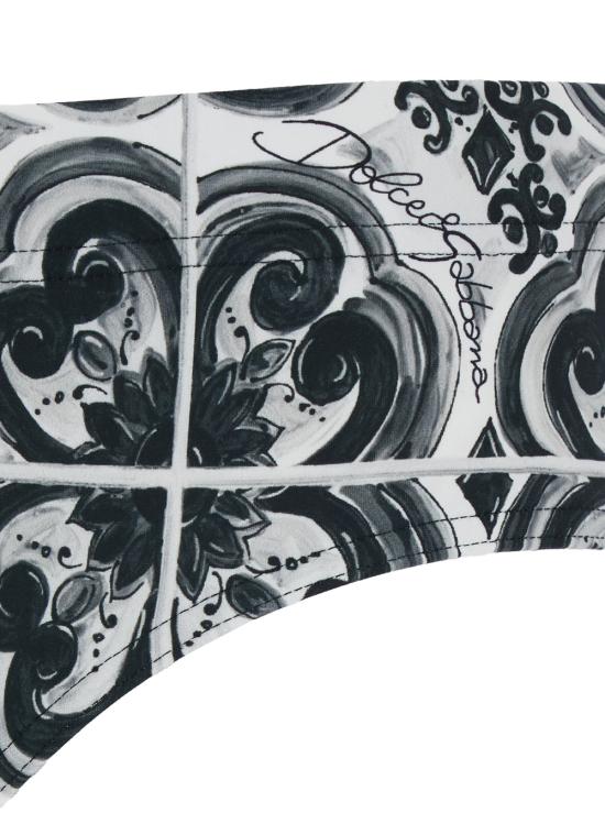 25FW 돌체앤가바나 스윔팬츠 M4A09JHPGGRIU3TN White black - DOLCE & GABBANA