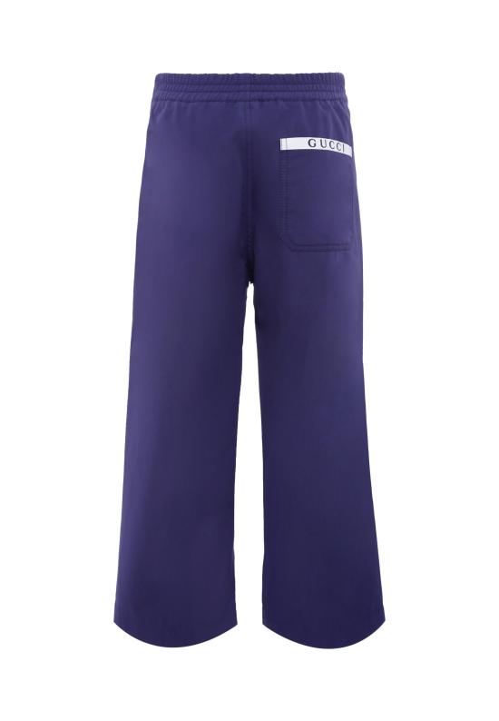 25FW [키즈] 구찌 스트레이트 팬츠 824845 XWA3V 4246 BLUE - GUCCI