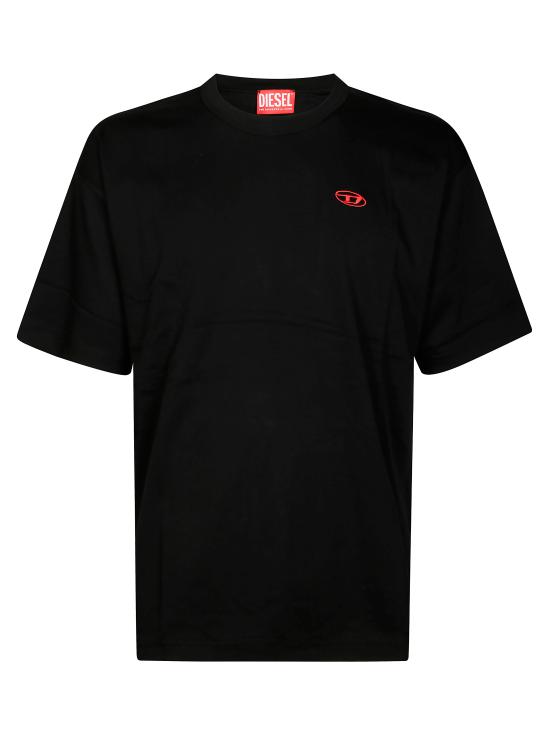 25FW 디젤 반팔 티셔츠 A185350AIJU 9XX NERO