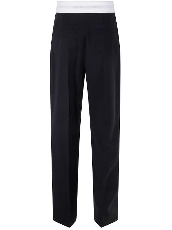 25FW 알렉산더 왕 스트레이트 팬츠 1WC3244748097 001 BLACK - ALEXANDER WANG