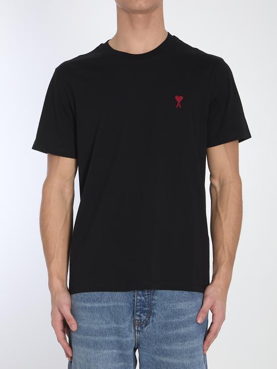 25FW 아미 반팔 티셔츠 BFUTS035724 001 BLACK