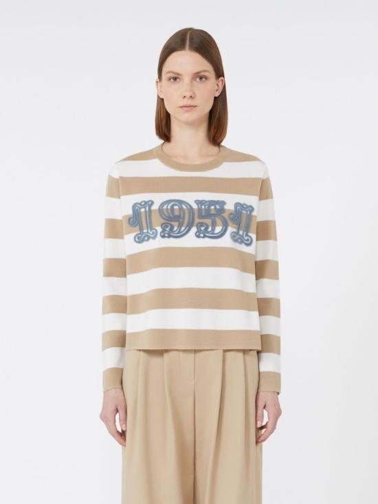 25FW 막스마라 긴팔 티셔츠 2521366091600 008 STRIPPED - MAX MARA