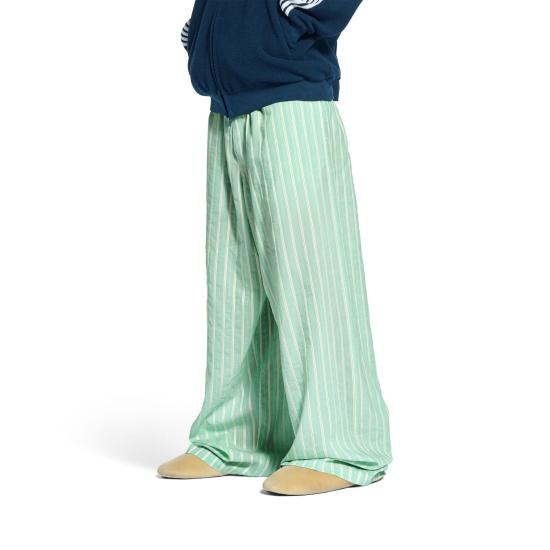 25FW 발렌시아가 스트레이트 팬츠 838817TSM03 3048 GREENWHITE - BALENCIAGA