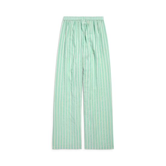25FW 발렌시아가 스트레이트 팬츠 838817TSM03 3048 GREENWHITE - BALENCIAGA