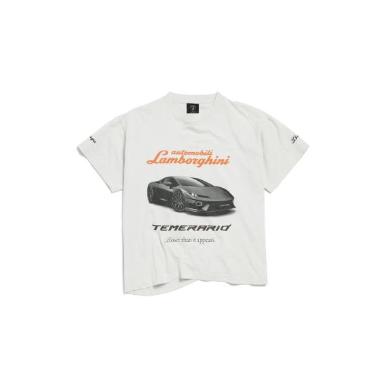 25FW 발렌시아가 반팔 티셔츠 826344TSVP9 9012 DIRTY WHITE