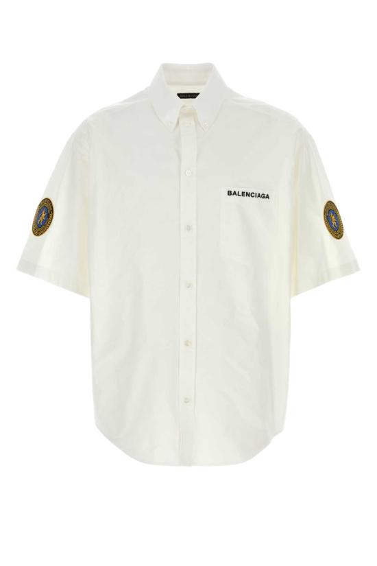 25FW 발렌시아가 반팔 셔츠 830980TRM28 9000 WHITE