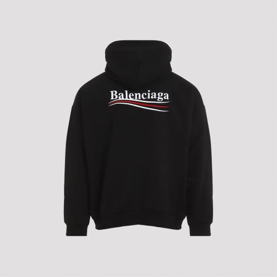 25FW 발렌시아가 미디엄 핏 후드 티셔츠 767877TKVI9 1070 BLACKWHITE - BALENCIAGA