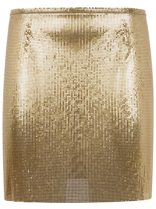 25FW 파코라반 숏 스커트 25PIJU012MH0006097 P794 METALLIC - PACO RABANNE