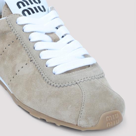  미우미우 플룸 블리치 스니커즈 5E114EF005054 F0F24 BEIGE O TAN - MIU MIU