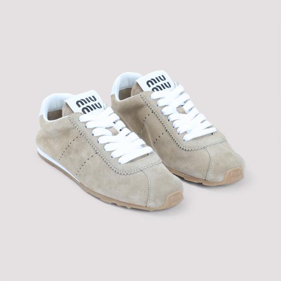  미우미우 플룸 블리치 스니커즈 5E114EF005054 F0F24 BEIGE O TAN - MIU MIU