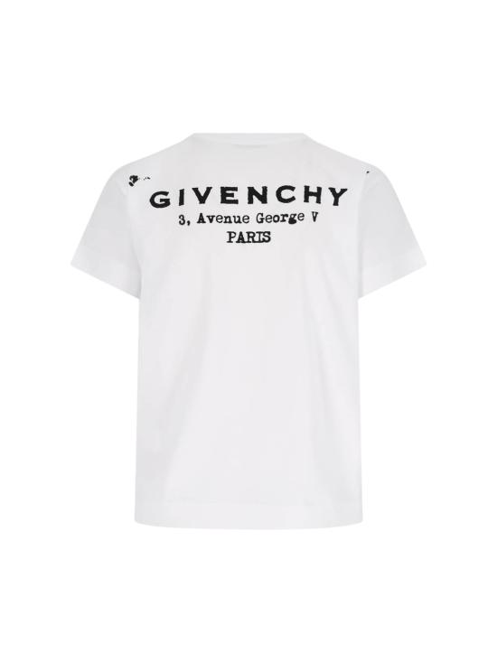 25FW 지방시 반팔 티셔츠 BW70FJP75N 100 White - GIVENCHY
