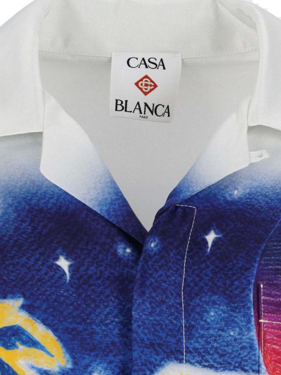 24FW 카사블랑카 긴팔 셔츠 U MPS25 SH 006 01 MIDNIGHT ACROPOLIS MultiColour - CASABLANCA