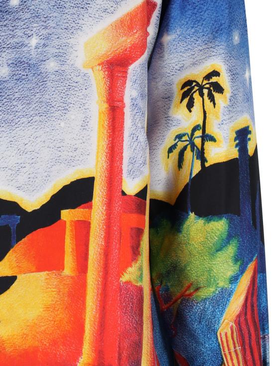 24FW 카사블랑카 긴팔 셔츠 U MPS25 SH 006 01 MIDNIGHT ACROPOLIS MultiColour - CASABLANCA