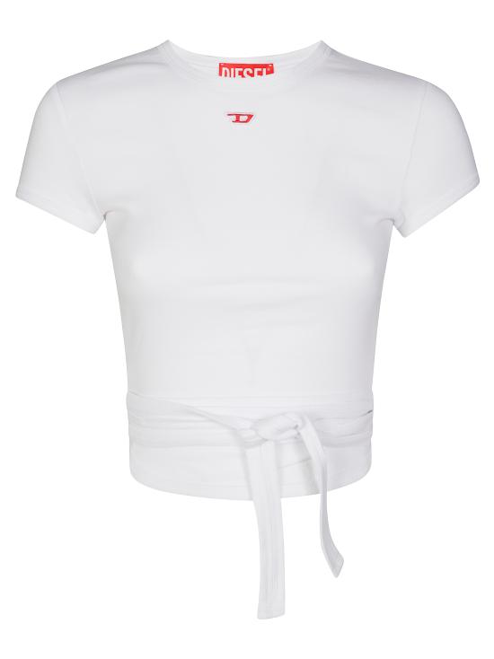 25FW 디젤 T-버니 테일 티셔츠 랩 타이즈  A193370EJAIT 100 BIANCO