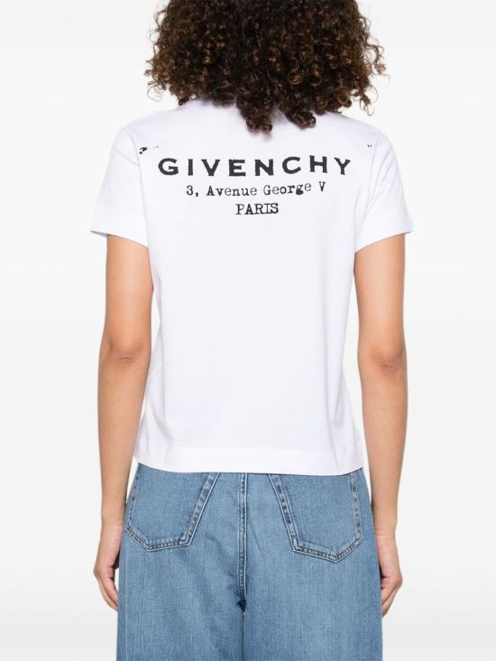 25FW 지방시 반팔 티셔츠 BW70FJP75N 100 White - GIVENCHY