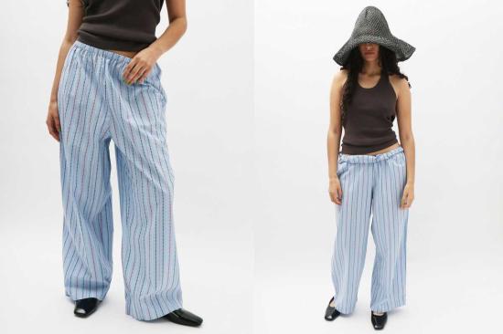  베이스레인지 스트레이트 팬츠 매트릭스 스트롭 올 팬츠 - BASERANGE