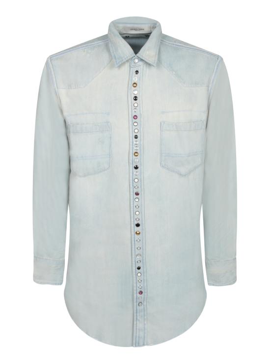 25SS 골든구스 해머드 스터드 데님 셔츠  GMP00487 P000636 50100 Blue