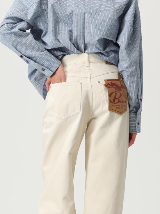 25SS 보테가베네타 스트레이트 팬츠 824659 V5DV0 9247 Yellow Cream - BOTTEGA VENETA