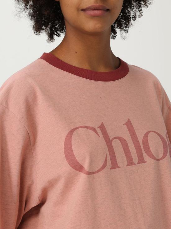 25FW 끌로에 반팔 티셔츠 CH25AJH20173 6B1 Pink - CHLOE