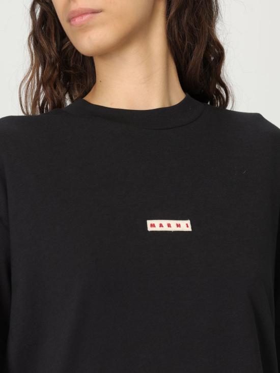 25FW 마르니 반팔 티셔츠 HUMU0223X6UTCZ57 00N99 Black - MARNI