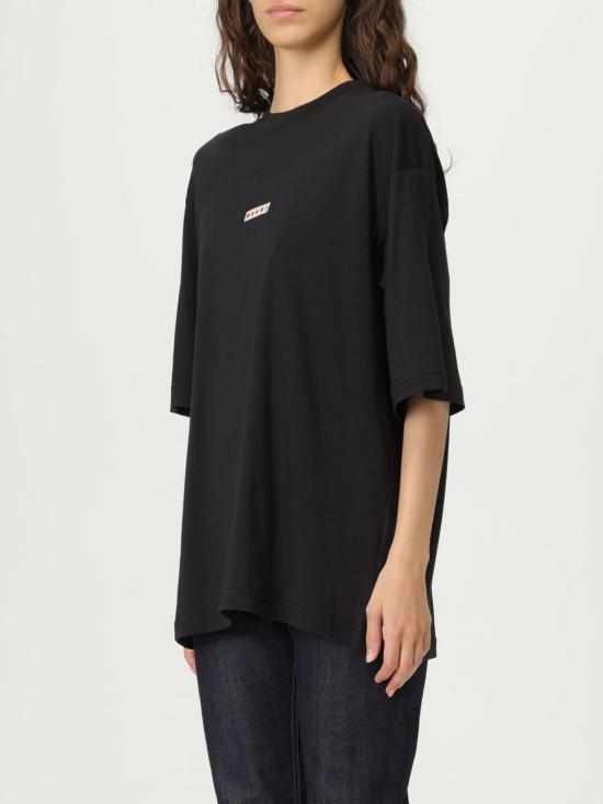 25FW 마르니 반팔 티셔츠 HUMU0223X6UTCZ57 00N99 Black - MARNI