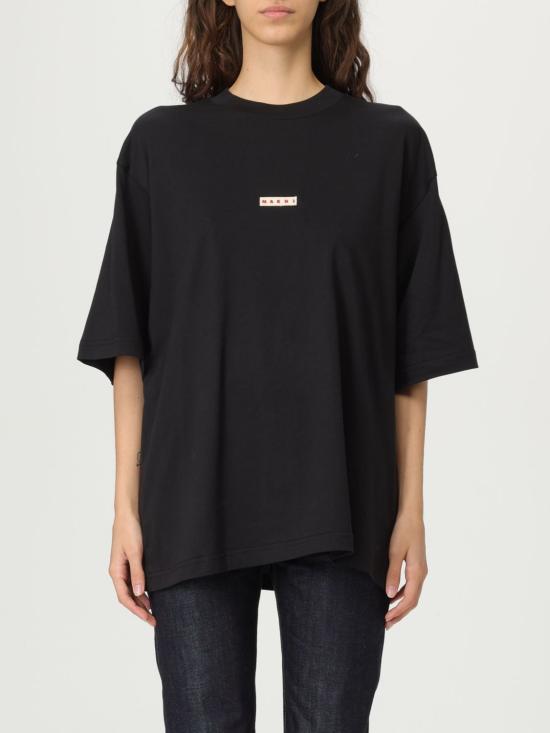 25FW 마르니 반팔 티셔츠 HUMU0223X6UTCZ57 00N99 Black