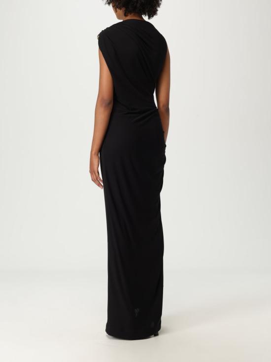 25FW 보테가베네타 롱 원피스 831590V4YX0 1000 Black - BOTTEGA VENETA