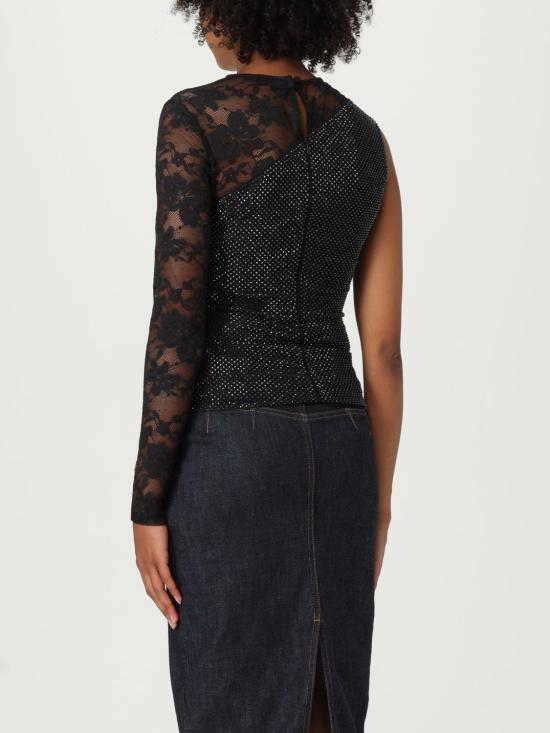 25FW 셀프 포트레이트 긴팔 티셔츠 PF25100TB Black - SELF PORTRAIT