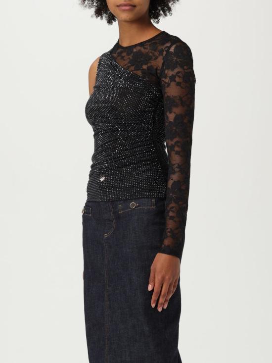 25FW 셀프 포트레이트 긴팔 티셔츠 PF25100TB Black - SELF PORTRAIT