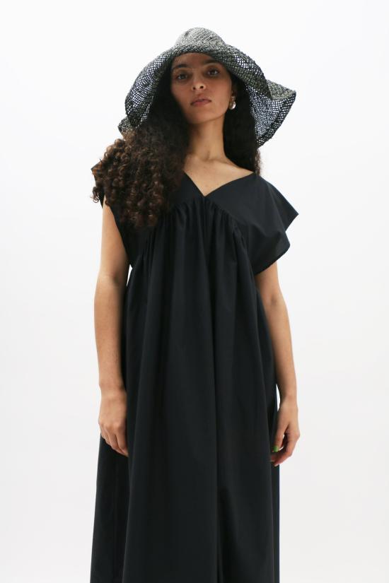  베이스레인지 롱 원피스 케이블 드레스 블랙 - BASERANGE