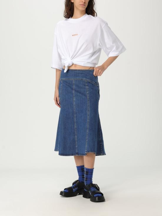 25FW 마르니 반팔 티셔츠 HUMU0223X6UTCZ57 00W01 White - MARNI