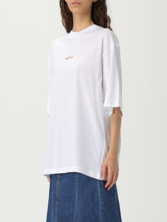 25FW 마르니 반팔 티셔츠 HUMU0223X6UTCZ57 00W01 White - MARNI