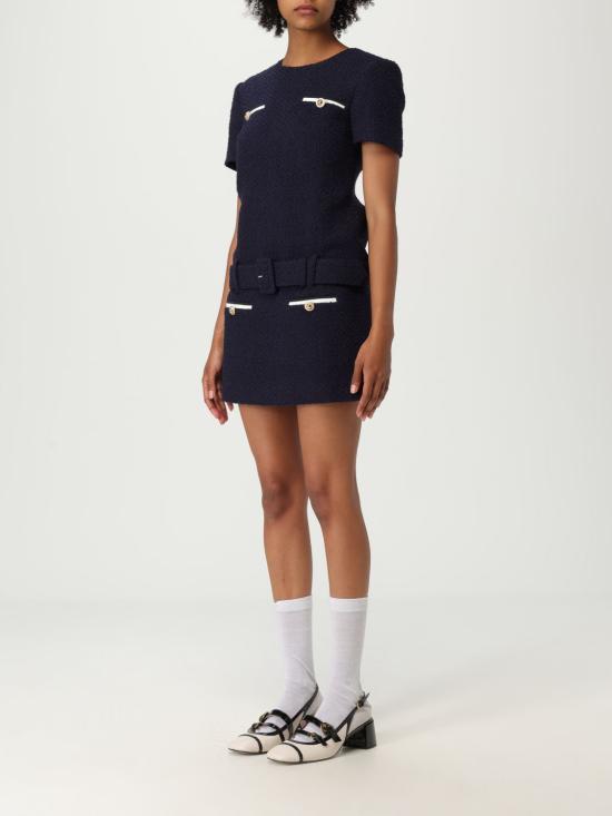 25FW 셀프 포트레이트 숏 원피스 PF25034SBL BLUE Blue - SELF PORTRAIT